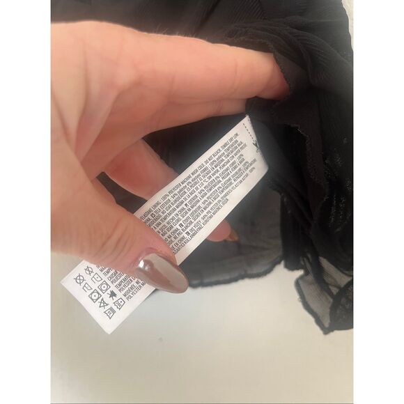 Forever 21 Black Mesh Ruched Camisole Top NEW - Picture 5 of 7